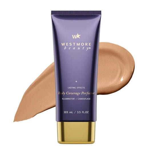 Westmore Beauty Body Coverage Perfector – Waterproof Leg & Body Makeup/Bronzer For Women - Best Tattoo Cover Up Makeup & Tattoo Concealer - 3.5 Oz Natural Radiance